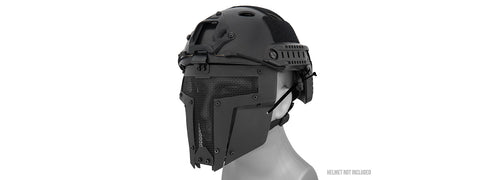 Ac-886B Adjustable T-Shaped Mesh Full Face Mask (Black) Airsoft Gun / Accessories