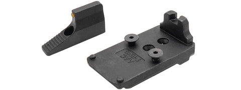 Action Army AAP-01 RMR Adapter Plate and Front Sight (Color: Black)