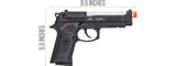 ASG M9A1 Heavyweight Airsoft Gas Blowback Pistol (Black w/ Silver Barrel)