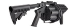 Ics Mgl Sb Airsoft 6-Round Revolving Grenade Launcher W/ Rail Attachment System (Color: Black)