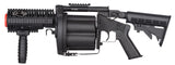 Ics Mgl Sb Airsoft 6-Round Revolving Grenade Launcher W/ Rail Attachment System (Color: Black)