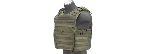 Code 11 Large Airsoft Exo Plate Carrier (Color: OD Green)