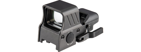 Lancer Tactical 4-Reticle Red/Green Dot Reflex Sight w/ QD Mount (BLACK)