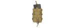 Lancer Tactical 1000D Nylon Molle Bungee Double Mag Pouch (Tan)