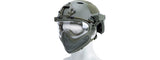 G-Force Pilot Full Face Helmet w/ Plastic Mesh Face Guard (Color: OD Green) Airsoft Gun / Accessories