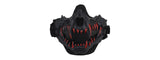 Fangs Mesh Lower Face Mask (Color: Black)