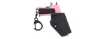 Tactical Detachable Mini 1911 Pistol Keychain with Holster (Color: Pink)