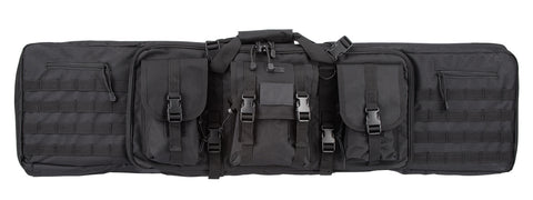 Lancer Tactical 48" Double Gun Bag 600D Pvc Molle Belt Rifle Bag (Black)