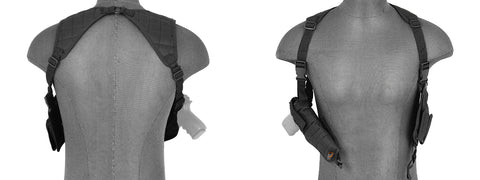 Ca-349Bn Nylon Vertical Shoulder Holster (Black) Airsoft Gun / Accessories