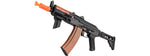 Double Bell AK74U AEG Airsoft Rifle w/ Retractable Folding Stock (BLACK / WOOD)