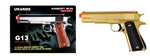 Ukarms G13G Metal Spring Pistol, Gold