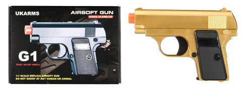 G1G Compact Spring Vest Pocket Airsoft Pistol (Gold)