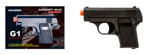 Airsoft Gun UK Arms Airsoft G1 Metal Spring Compact Pistol Black