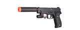 G26A Spring Pistol w/ Laser & Suppressor (Black)
