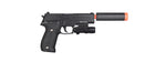 G26A Spring Pistol w/ Laser & Suppressor (Black)
