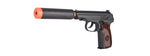 G29A Metal/Plastic Airsoft Spring Pistol w/ Suppressor (Black)