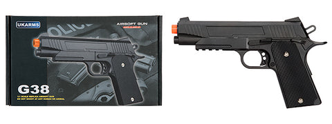 Airsoft Gun UK Arms Spring Metal 1911 Airsoft Training Pistol Black