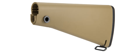 Golden Eagle Fixed Polymer Full Length Airsoft Rifle Stock (Tan)