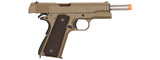 Golden Eagle IMF 3306 1911A1 Single Stack Semi-Auto GBB Metal Pistol, De