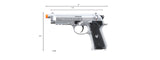 HFC Metal M9 Green Gas Powered Airsoft Pistol (Color: Silver)