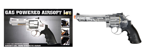 Airsoft Revolver HFC HG-133C Gas Powered Revolver Pistol Silver
