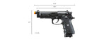 HFC Metal M190 Co2 Gas Blowback Airsoft Pistol with Compensator (Color: Black)