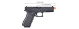 Elite Force Licensed Gen 3 Glock 17 Gas Blowback Airsoft Pistol (Color: Black)