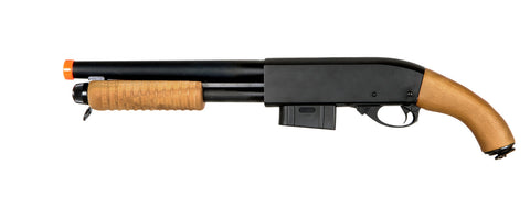 A&K IU-9870 Full Metal High Power Spring Shotgun W/30 RD Clip & Real Wood Stock