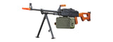 A&K PKM Russian Battlefield Squad Airsoft Machine Gun with Real Wood Furniture (Color: Black)