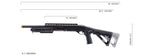 UK Arms IU-SXR2 Tactical Pump Shotgun w/ Adjustable Stock (Black) Airsoft Gun