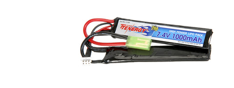 Tenergy 7.4V 1000MAH Lipo Airsoft Crane Stock Butterfly Battery