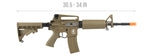 Lancer Tactical Airsoft Rifle Gun M4A1 370 - 395 FPS Carbine Proline Series Airsoft AEG - TAN