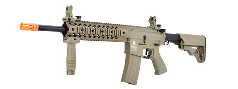 Lancer Tactical Airsoft Rifle Gun 370 - 395 FPS Hybrid Gen 2 M4 EVO Airsoft AEG Rifle (TAN)
