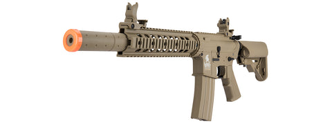 Lancer Tactical Airsoft Rifle Gun 370-390 FPS Gen 2 SD Nylon Polymer AEG Airsoft Rifle - TAN