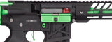 Lancer Tactical Airsoft Gun 370 - 395 FPS Enforcer NEEDLETAIL Skeleton AEG - BLACK/GREEN