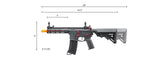 Lancer Tactical Gen 3 Hellion 7" M-LOK Airsoft AEG Rifle w/ Crane Stock (Color: Black & Red)