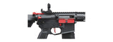 Lancer Tactical Gen 3 Hellion 7" M-LOK Airsoft AEG Rifle w/ Crane Stock (Color: Black & Red)