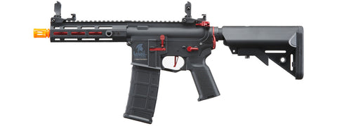 Lancer Tactical Gen 2 Hellion M-LOK 7" Airsoft M4 AEG Core Series (Color: Black & Red)(No Battery and Charger)