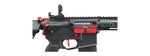 Lancer Tactical Gen 2 Hellion M-LOK 7" Airsoft M4 AEG (Color: Black & Red)