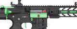 Lancer Tactical Airsoft Gun 370 - 395 FPS Enforcer BATTLE HAWK 7" Skeleton AEG - BLACK/GREEN