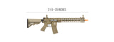 Lancer Tactical Airsoft Gun 370 - 395 FPS Enforcer BATTLE HAWK 14" AEG - TAN