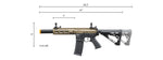 Lancer Tactical Blazer 7" M-LOK Proline Series M4 Airsoft Rifle with Delta Stock & Mock Suppressor