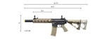 Lancer Tactical Blazer 10" M-LOK Proline Series M4 Airsoft Rifle with Delta Stock & Mock Suppressor