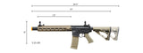 Lancer Tactical Blazer 13" M-LOK Proline Series M4 Airsoft Rifle with Delta Stock & Mock Suppressor