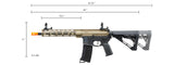 Lancer Tactical Gen 3 M-LOK 10" Airsoft M4 AEG with Delta Stock (Color: FDE Upper Receiver & Black Lower)