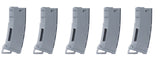Lancer Tactical 130 Round High Speed Mid-Cap Magazine Pack of 5 (Gray)