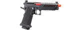 Lancer Tactical Knightshade Hi-Capa Gas Blowback Airsoft Pistol w/ Red Dot Mount (Color: Red)