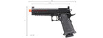 Lancer Tactical Knightshade Hi-Capa Gas Blowback Airsoft Pistol w/ Red Dot Mount (Color: Red)