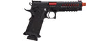 Lancer Tactical Knightshade Hi-Capa Gas Blowback Airsoft Pistol (Color: Black & Red)