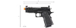 Lancer Tactical Stryk Hi-Capa 4.3 Gas Blowback Airsoft Pistol w/ Red Dot Mount (Color: Black)